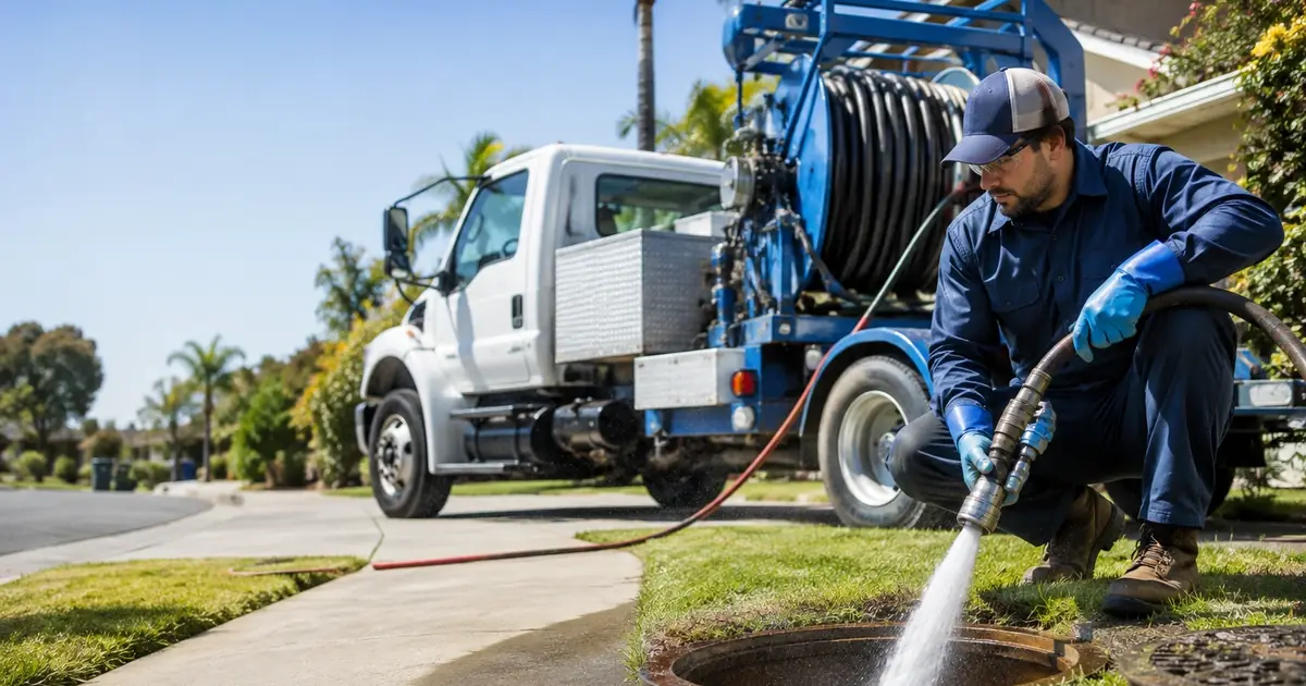 Hydro jet sewer cleaning Reseda