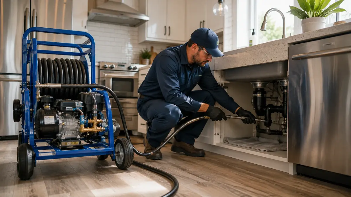 Kitchen Drain Hydro Jetting in Reseda
