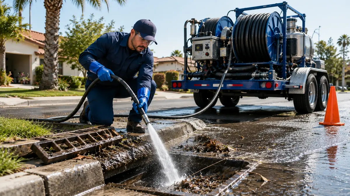 Storm Drain Hydro Jet Cleaning in Reseda